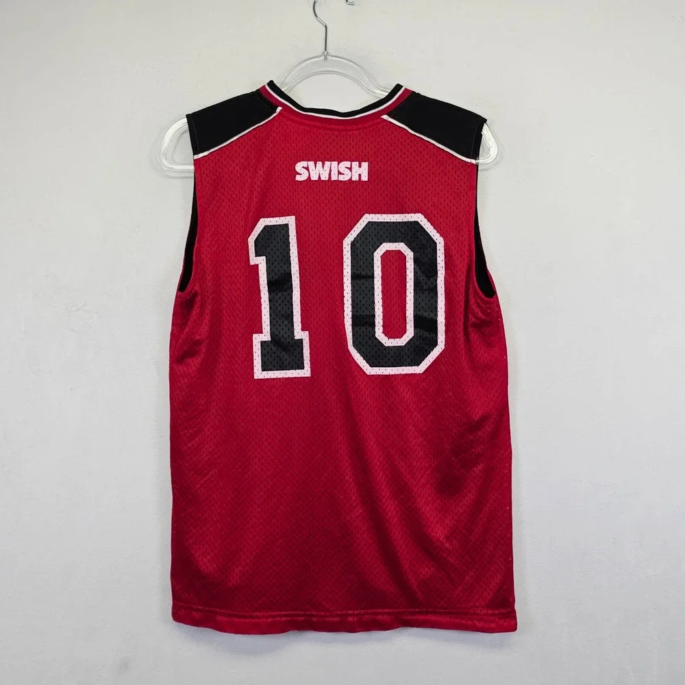 Kids Street Heat Basketball Jersey Number 10 Red Black Sleeveless Size XL 14‎ 16